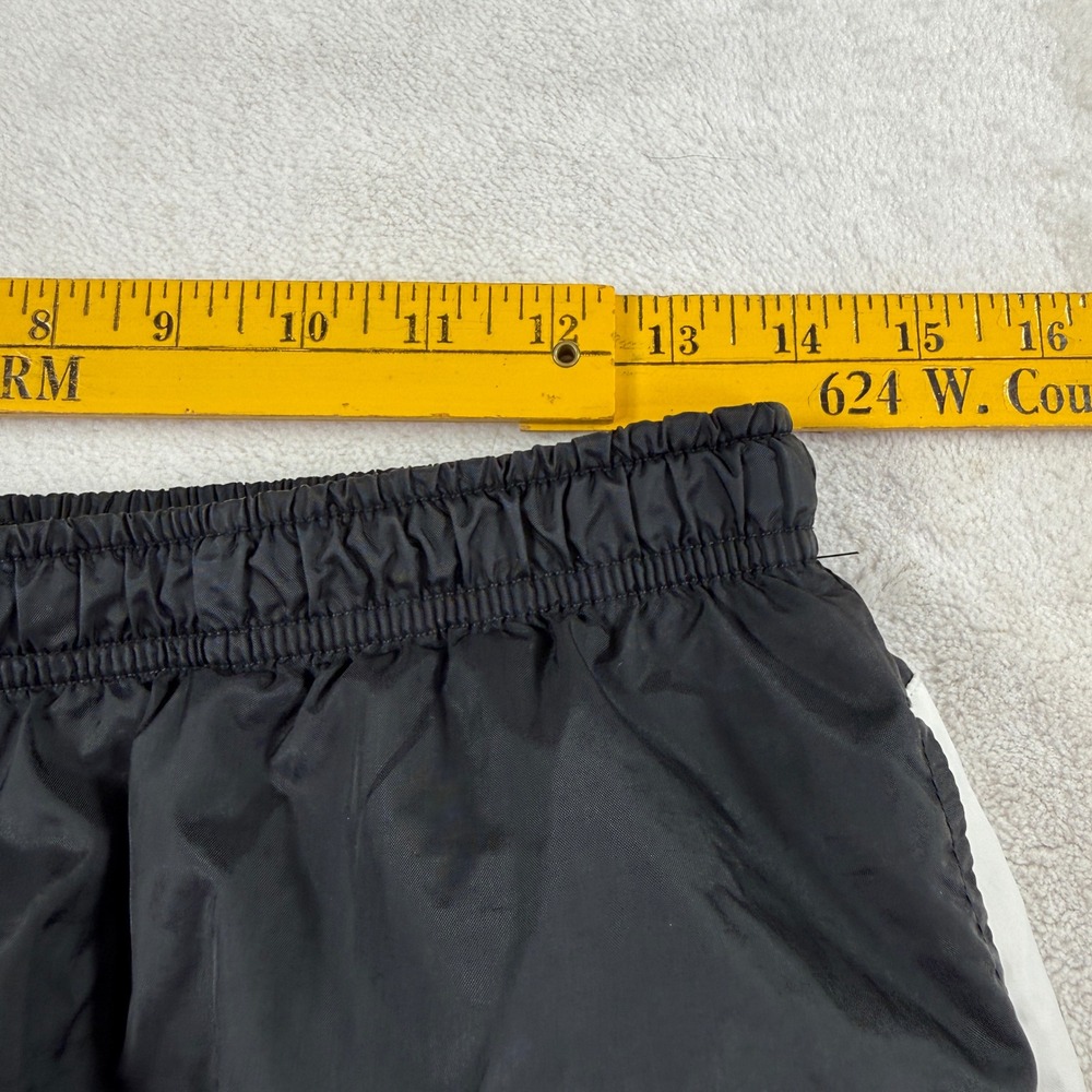 Nike Vintage Mens Black White Block Letter Logo Mesh Lined Athletic Shorts Med - Picture 6 of 7